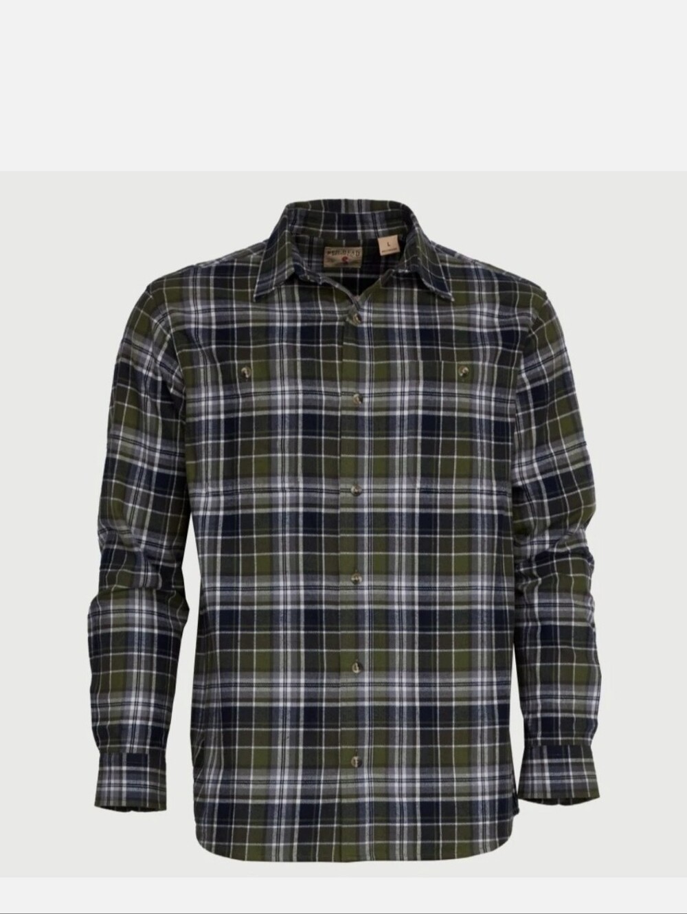 RedHead Olive and Navy Plaid Button-Down Shirt